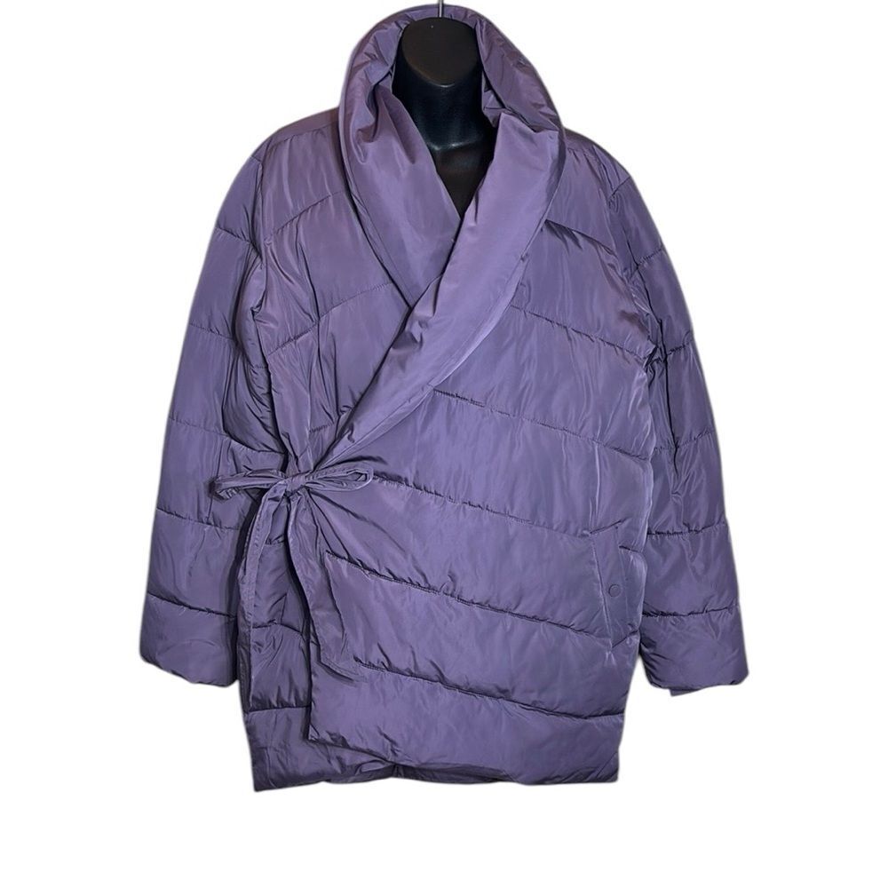Universal standard women’s 10/12 kanda puffer down alternative purple new